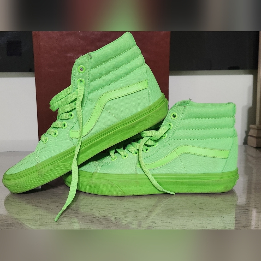 Vans Neon Green Sk8-hi - Picture 2 of 8